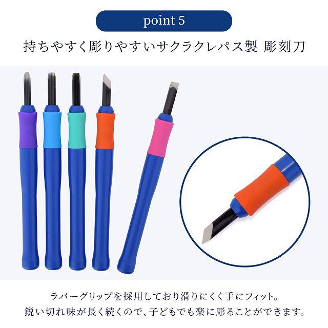 彫刻刀セット 右利き 撥水・軽量タイプ タータンチェック・ダーク