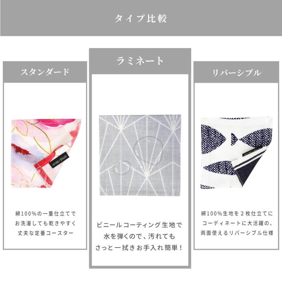 コースター 4枚セット ラミネートタイプ 人気柄ラインナップ 北欧 無地