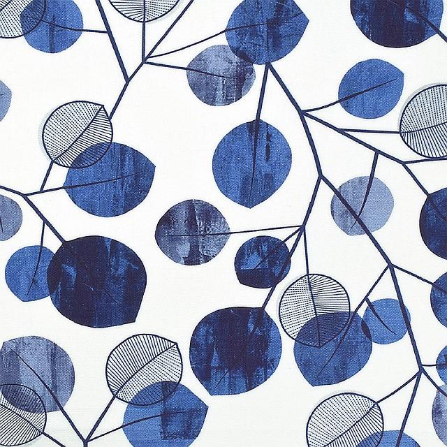 ラウンドポーチ スモール ネイビーリーフ リーフ 葉っぱ ナチュラル 携帯用 化粧ポーチ ナイロン おしゃれ かわいい | ブランド登録なし | 04