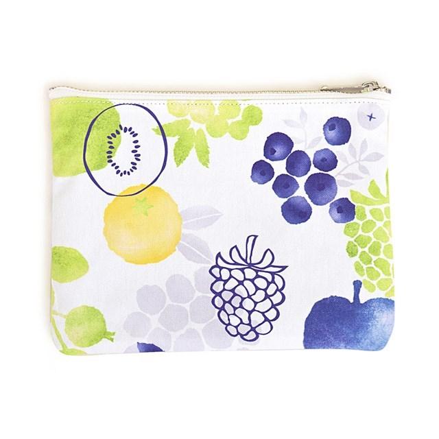フラットポーチ フルーツインブルーム レディース ポーチ 化粧品入れ 小物入れ ゆうパケット配送 |  | 01