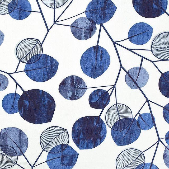 コースター 4枚セット スタンダードタイプ 綿100% ネイビーリーフ