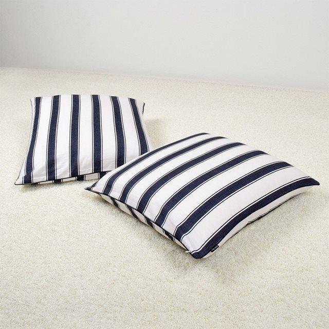 座布団カバー 2枚セット 55cm×59cm フレンチシックストライプ