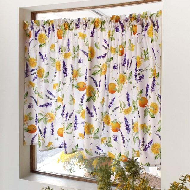 カフェカーテン 綿100% 72cm×100cm スタンダードタイプ ソレイユ