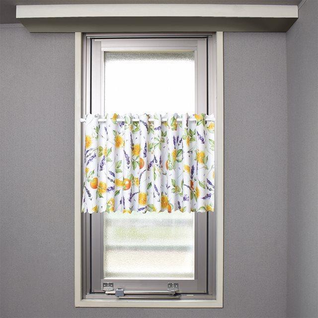 カフェカーテン カフェカーテン 選べる刺繍カフェカーテン 142×45cm 小窓用