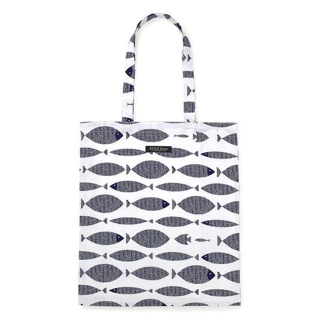 トートバッグ a3 布製 折りたたみ コンパクト ブルーフィッシュ ブルー