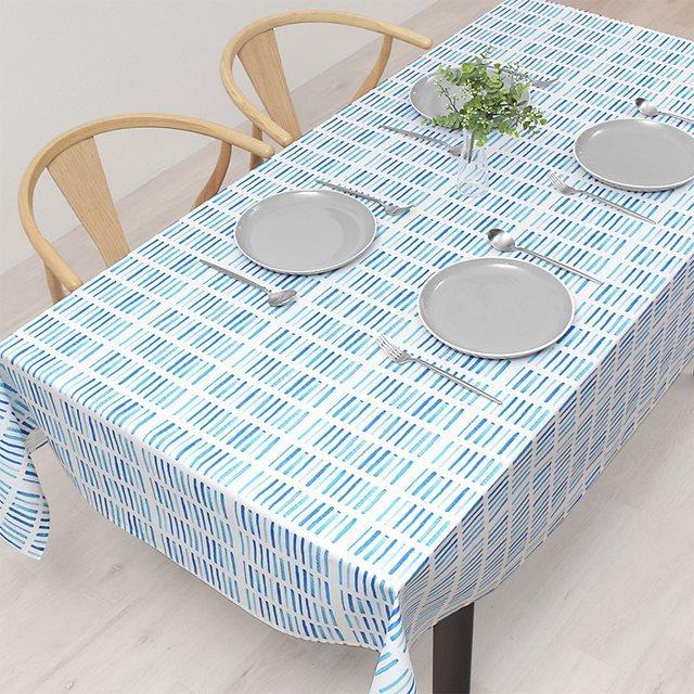 薄いブルーのテーブルクロス テーブルクロス 120cm×150cm スタンダードタイプ 綿100% ブルーサーフ