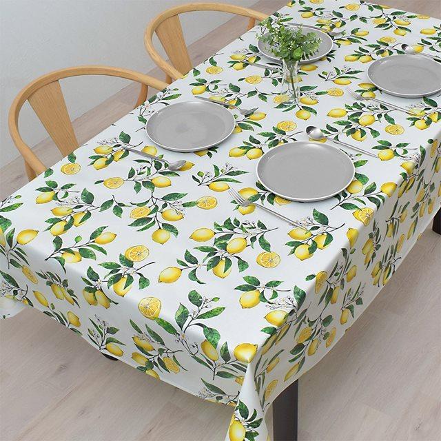 テーブルクロス 120cm×150cm ラミネートタイプ シトラスレモン レモン