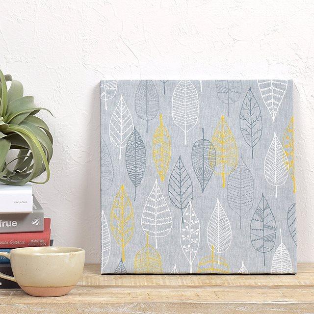 ファブリックパネル Mサイズ 33cm×33cm リーフスケッチ リーフ