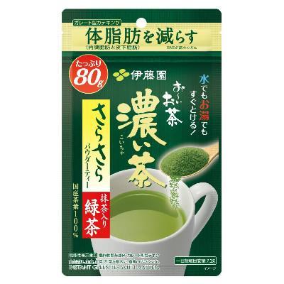 お〜いお茶 伊藤園 濃い茶 さらさら抹茶入り緑茶 80g 機能性表示食品