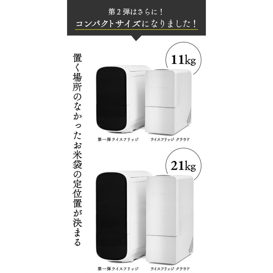 正規販売店／メーカー直送 ライスフリッジ クラウド 白米21kg (送料