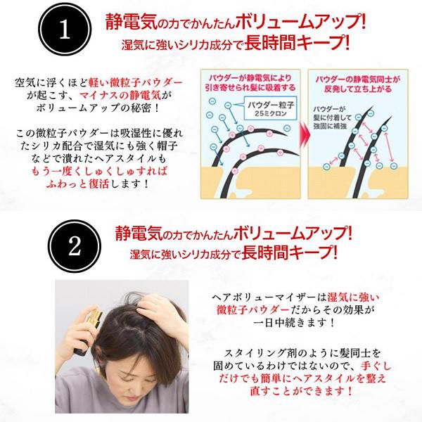 【おまけ付き】ヘアボリューマイザー 2本セット (送料無料) ボリュームアップ 髪 薄毛対策 白髪対策 ヘアパウダー ヘアケア スタイリング剤 美髪 薄毛隠し 薄毛カバー 生え際 頭皮ケア 髪 毛髪ケア プレム 選べるおまけ付き ヘアボリューマイザー 2本セット (送料無料