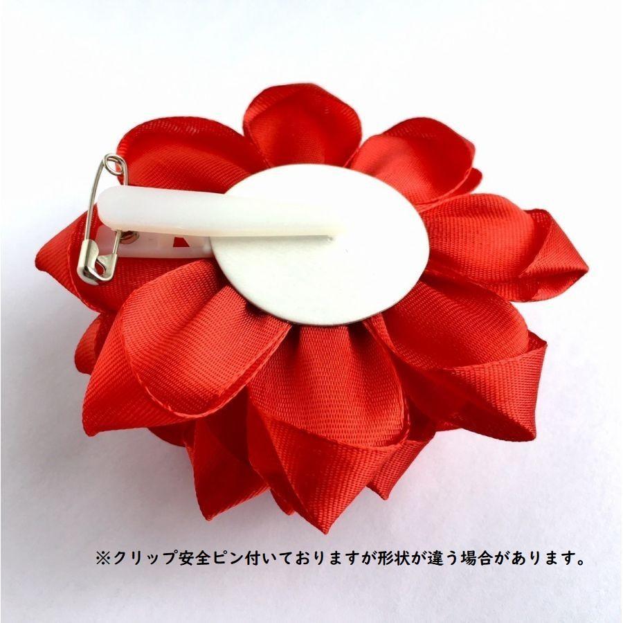 胸章リボンバラ 来賓用リボン 中 胸バラ徽章 3個セット（赤・白