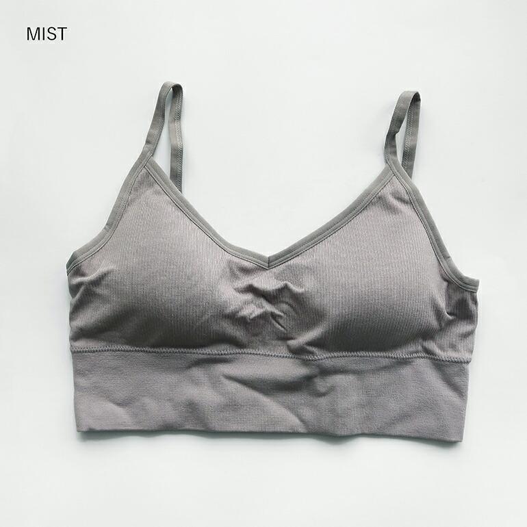 ブラジャー ブラ ノンワイヤー カップ付 ホック無 ロング丈 リブ 伸縮性 通気性 吸湿 バンブー Boody ブーディー レディース リヨライトリブローバックブラ | BOODY | 02