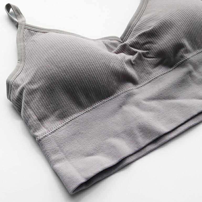 ブラジャー ブラ ノンワイヤー カップ付 ホック無 ロング丈 リブ 伸縮性 通気性 吸湿 バンブー Boody ブーディー レディース リヨライトリブローバックブラ | BOODY | 07