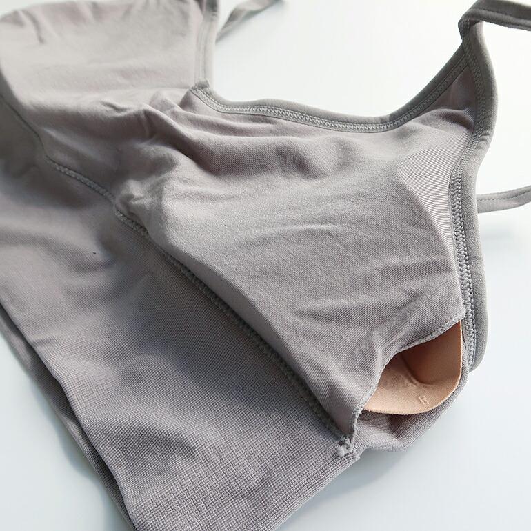 ブラジャー ブラ ノンワイヤー カップ付 ホック無 ロング丈 リブ 伸縮性 通気性 吸湿 バンブー Boody ブーディー レディース リヨライトリブローバックブラ | BOODY | 08