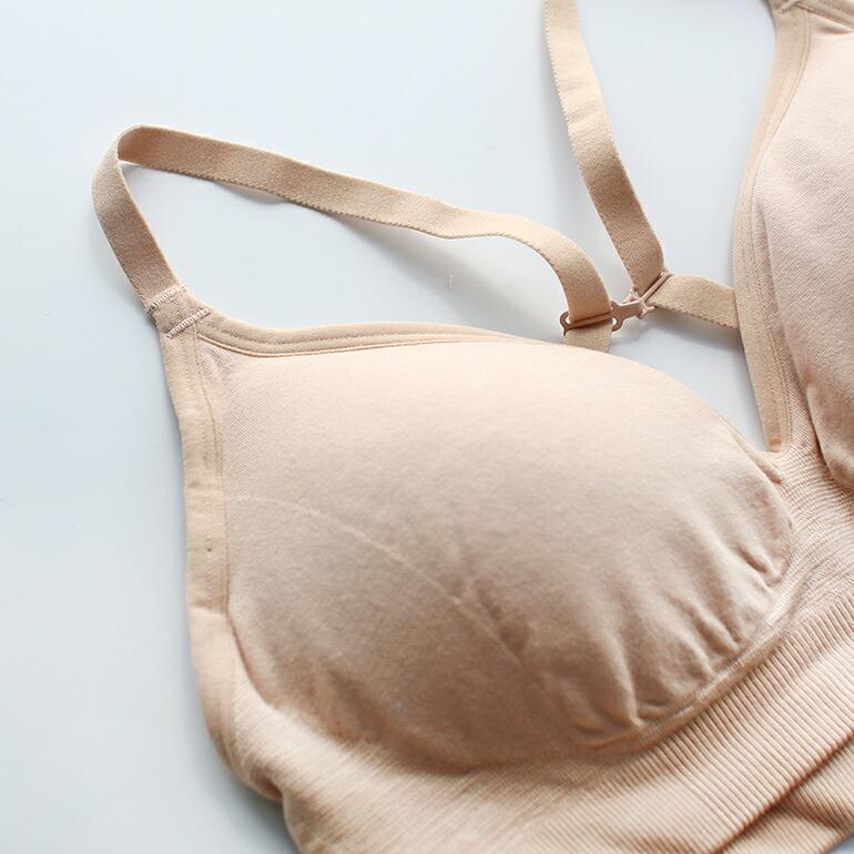 ブラジャー ブラ インナー ノンワイヤー カップ付 ホック無 クロスデザイン 伸縮性 通気性 吸湿 オーガニックバンブー Boody ブーディー ワイヤレスTシャツブラ | BOODY | 06