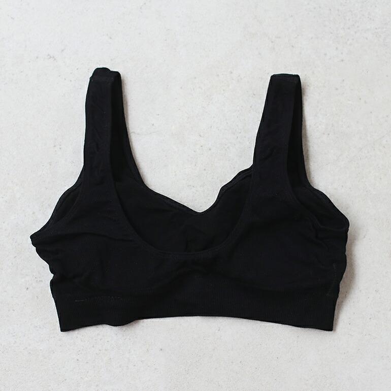 ブラジャー ブラ ノンワイヤー カップ付 ホック無 ロング丈 リブ スポーツブラ 伸縮性 通気性 吸湿 バンブー Boody ブーディー レディース シェイパーパッドブラ | BOODY | 10