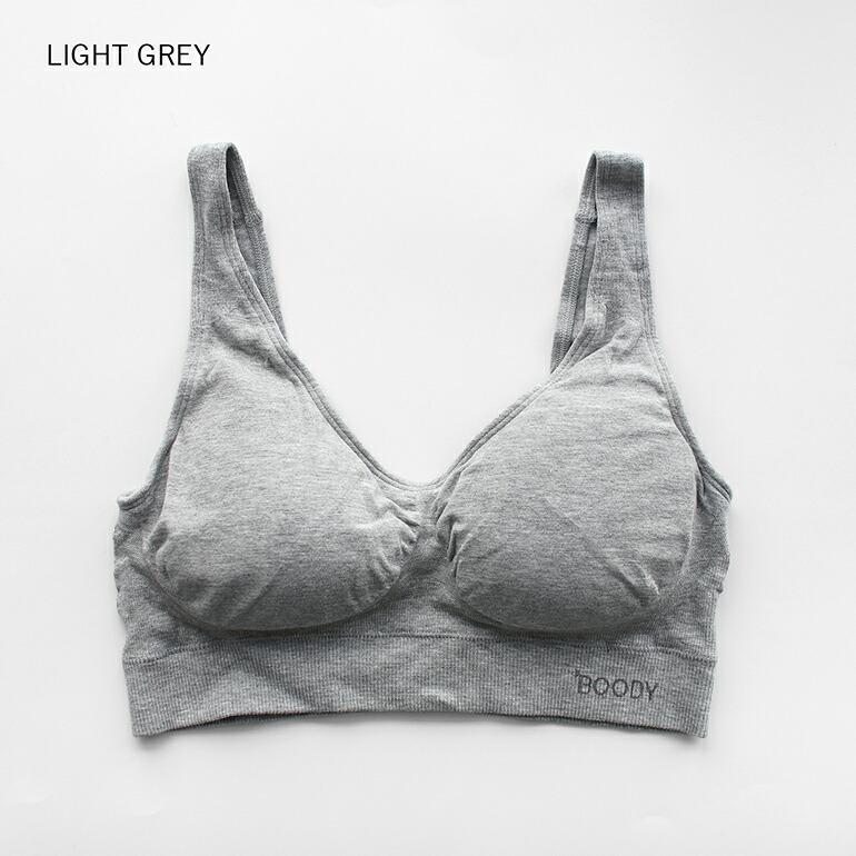 ブラジャー ブラ ノンワイヤー カップ付 ホック無 ロング丈 リブ スポーツブラ 伸縮性 通気性 吸湿 バンブー Boody ブーディー レディース シェイパーパッドブラ | BOODY | 01