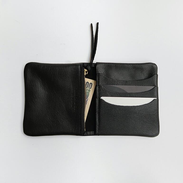 財布 二つ折り レザー 山羊革 ブラック コンパクト メンズ レディース 日本製 カード コイン CLASKA クラスカ DEFORE mini | CLASKA Gallery & Shop ”DO” | 04