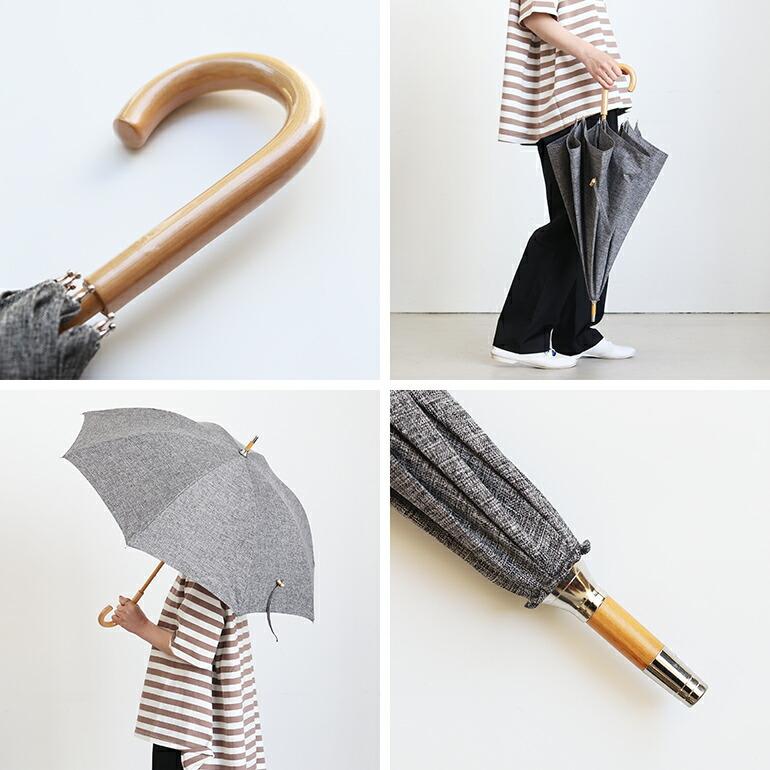傘 晴雨兼用 長傘 日傘 レディース おしゃれ バンブー グレー CLASKA クラスカ プレーン長傘 | CLASKA Gallery & Shop ”DO” | 03