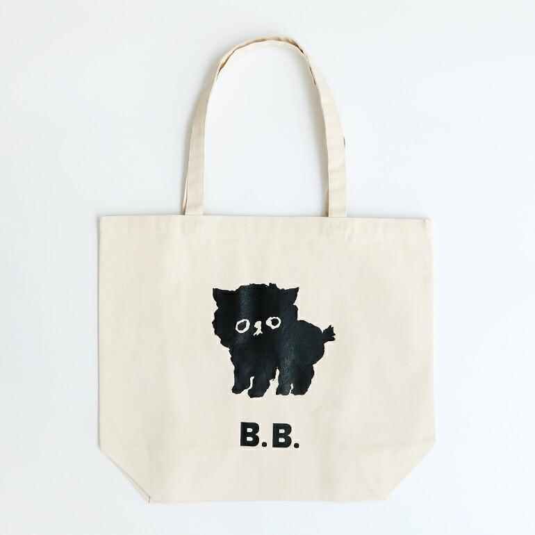 トートバッグ 大きめ 帆布 ネコ 黒猫 塩川いづみ CLASKA Gallery & Shop クラスカ B.B. キャンバストートバッグ L フミフミ | CLASKA Gallery & Shop ”DO” | 01