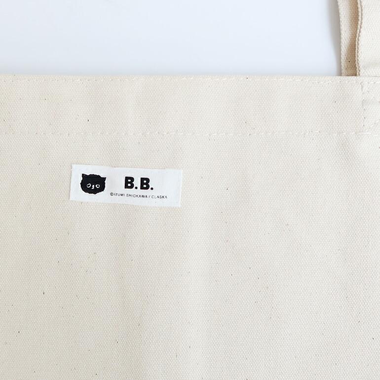 トートバッグ 大きめ 帆布 ネコ 黒猫 塩川いづみ CLASKA Gallery & Shop クラスカ B.B. キャンバストートバッグ L フミフミ | CLASKA Gallery & Shop ”DO” | 04