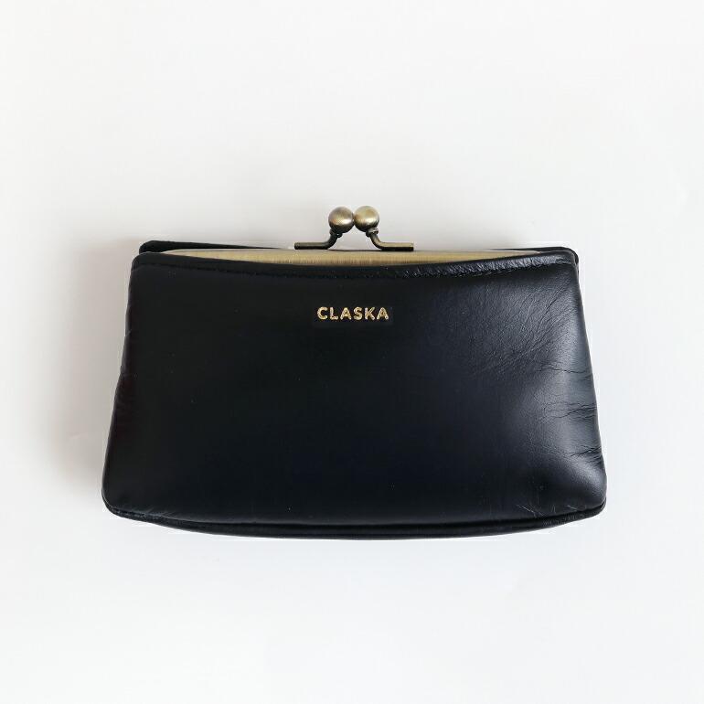 財布 がま口 牛革 CLASKA クラスカ レディース ブラック おしゃれ コンパクト kalsac STEADY | kalsac