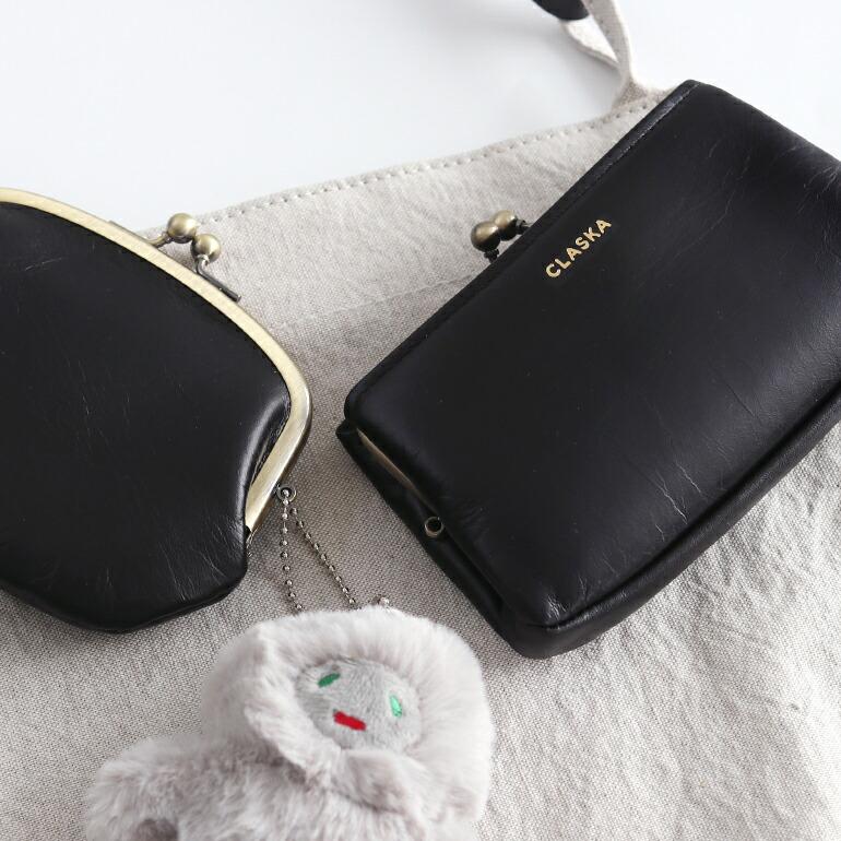 財布 がま口 牛革 CLASKA クラスカ レディース ブラック おしゃれ コンパクト kalsac STEADY | kalsac | 06
