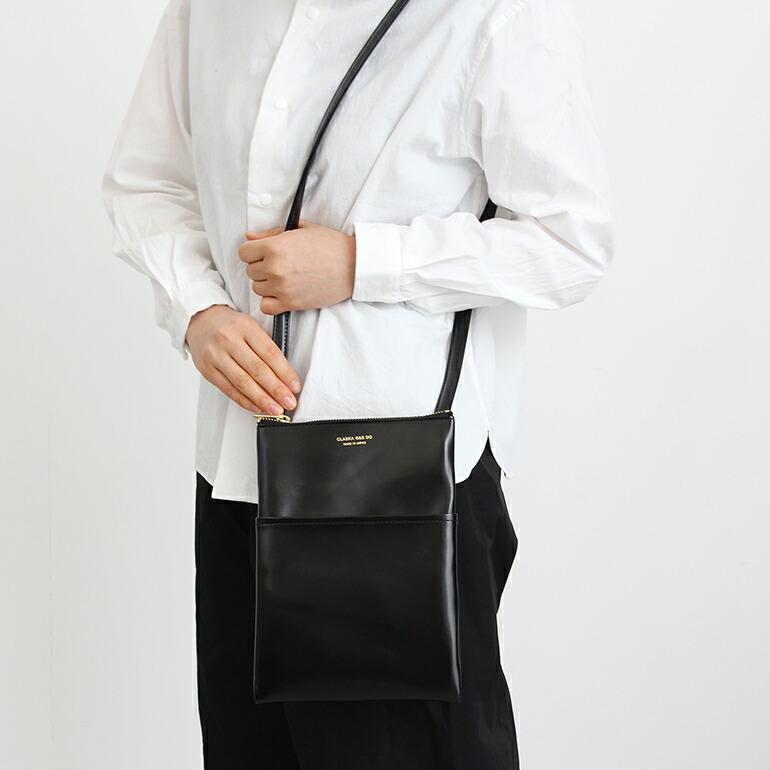 ショルダーバッグ ポシェット マチなし レディース 革 合皮 合成皮革 シンプル ブラック コンパクト クラスカ CLASKA | CLASKA Gallery & Shop ”DO” | 08