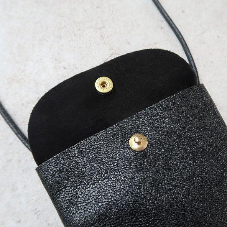 スマホポシェット スマホケース ポシェット モバイルホルダー ポーチ ブラック 山羊 革 斜め掛け クラスカ CLASKA MOBILE HOLDER | CLASKA Gallery & Shop ”DO” | 04