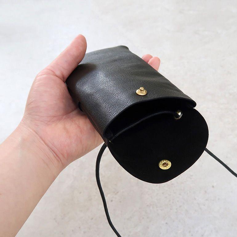 スマホポシェット スマホケース ポシェット モバイルホルダー ポーチ ブラック 山羊 革 斜め掛け クラスカ CLASKA MOBILE HOLDER | CLASKA Gallery & Shop ”DO” | 06