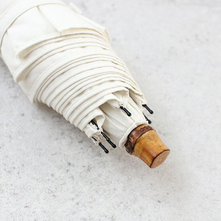 傘 折りたたみ 折り畳み 雨晴兼用 竹 ハンドル 持ち手 日傘 雨傘 無地 シンプル クラシカル 日本製 サンク CINQ | Cinq | 10