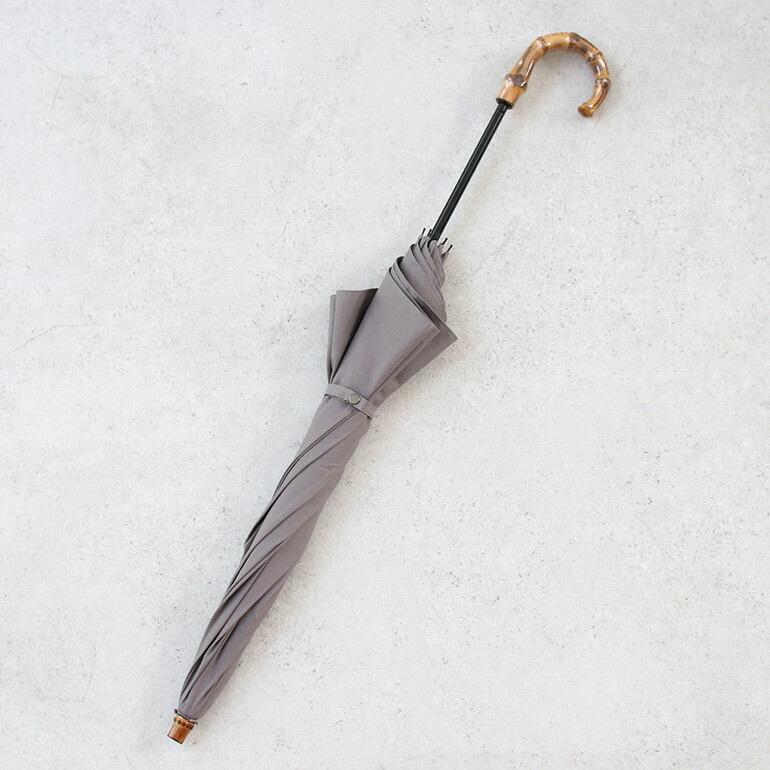 傘 折りたたみ 折り畳み 雨晴兼用 竹 ハンドル 持ち手 日傘 雨傘 無地 シンプル クラシカル 日本製 サンク CINQ | Cinq | 08