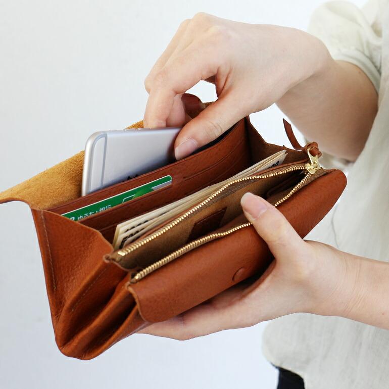 長財布 レザー 牛革 コンパクト 小銭入れ お札入れ カード仕切り ファスナー 日本製 サンク CINQ | Cinq | 05