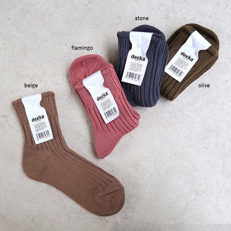 靴下 リブソックス ショート Low Gauge Rib Socks/Short Length デカクォリティソックス decka quality socks(2nd Collection) 全4色 | decka Quality socks | 03