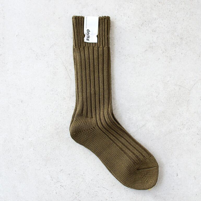 リブソックス ヘビーウェイト CASED HEAVY WEIGHT PLAIN SOCKS デカクォリティソックス decka quality socks オリーブ | decka Quality socks | 03