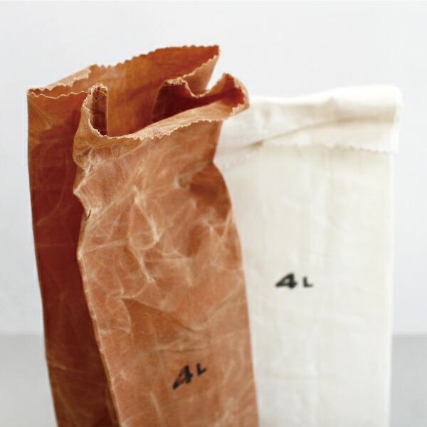 グロサリーバッグ ランチバッグ 紙袋風 PUEBCO プエブコ GROCERY BAG 4L 収納 マチ付 コットンワックス加工 | PUEBCO | 01