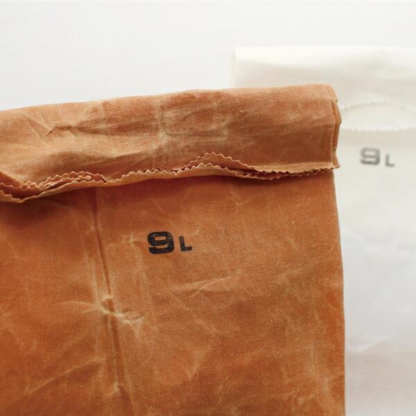 グロサリーバッグ ランチバッグ 紙袋風 PUEBCO プエブコ GROCERY BAG 9L 収納 マチ付 コットンワックス加工 | PUEBCO | 01