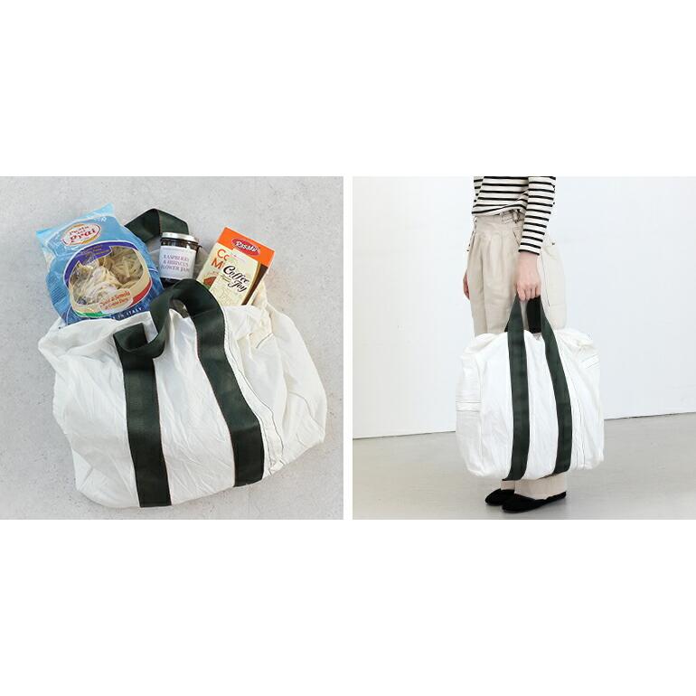 トートバッグ 大きめ 鞄 買い物バッグ 大容量 無地 綿 プエブコ PUEBCO ビンテージパラシュートバッグ VINTAGE PARACHUTE TOTE BAG | PUEBCO | 06