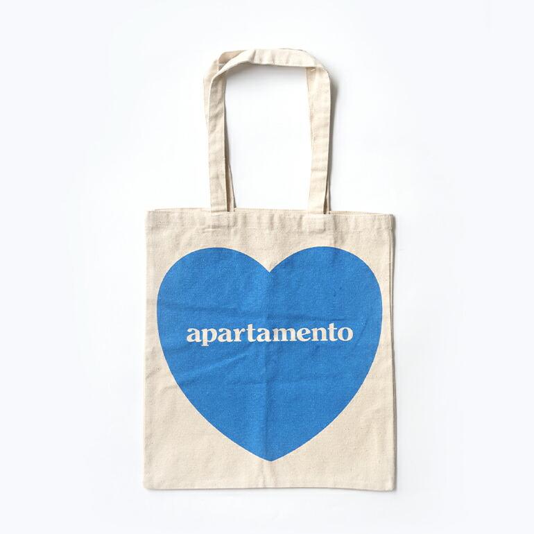 トートバッグ スペイン インテリア雑誌 APARTAMENTO A3 ハート ブルー 