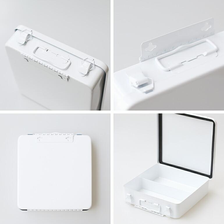 DURHAM ダーム FIRST AID KIT(DM508ステンシル) 正方形 ファーストエイドキット 救急箱 薬箱 収納ボックス メタルボックス スチール製 頑丈 アメリカ製 整理 … | ブランド登録なし | 02