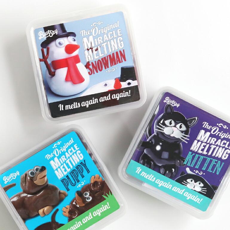 粘土 シリコン キット オブジェ 猫 ネコ 犬 イヌ 雪だるま スノーマン HERE ヒア Melting Snowman/ Melting Puppy/ Melting Kitten | ブランド登録なし | 04