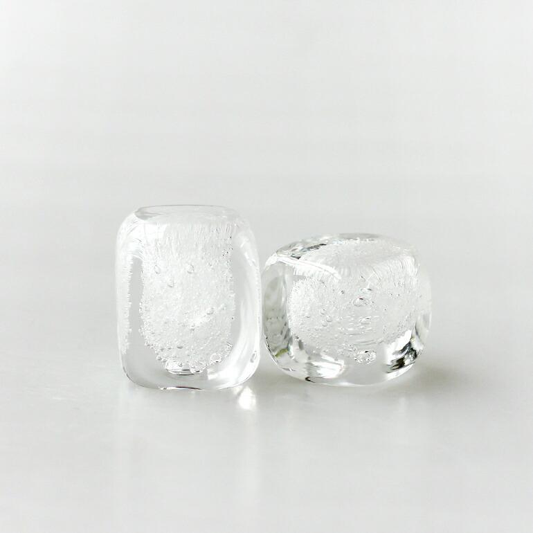 ペーパーウェイト オブジェ ガラス作家 船山理也子 フナヤマリヤコ Snow Cube スノーキューブ | ブランド登録なし