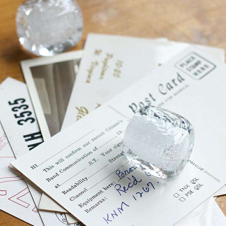 ペーパーウェイト オブジェ ガラス作家 船山理也子 フナヤマリヤコ Snow Cube スノーキューブ | ブランド登録なし | 03