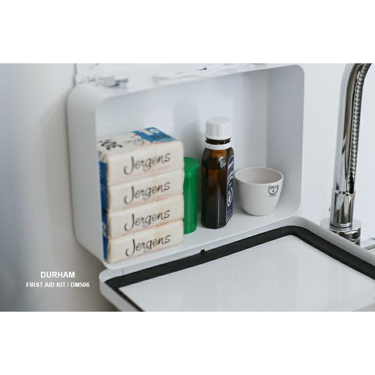 DURHAM ダーム FIRST AID KIT(DM506ステンシル) 長方形／横／大 ファーストエイドキット 救急箱 薬箱 収納ボックス メタルボックス スチール製 頑丈 アメリカ… | ブランド登録なし | 01