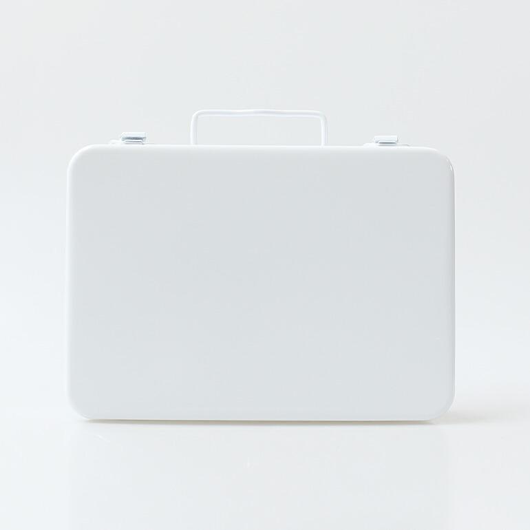 DURHAM ダーム FIRST AID KIT(DM506ホワイト) 長方形／横／大 ファーストエイドキット 救急箱 薬箱 収納ボックス メタルボックス スチール製 頑丈 アメリカ製 … | ブランド登録なし