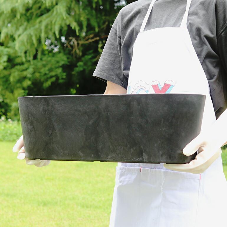 プランター 植木鉢 アマブロ amabro アートストーン コンテナ ラウンド ART STONE CONTAINER ROUND(M) | amabro | 06