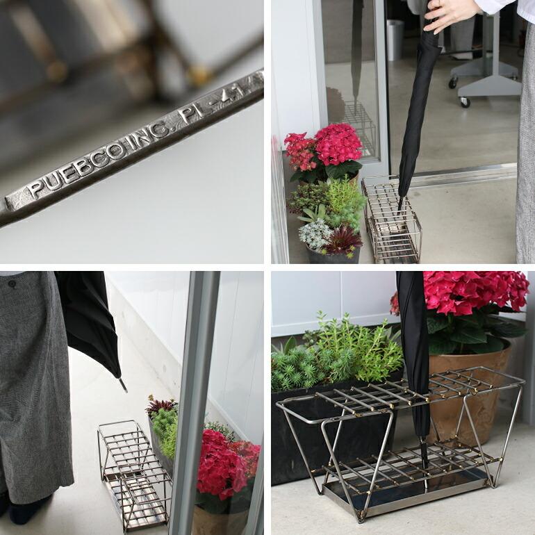 傘立て 外置き スチール 台形 インテリア ディスプレイ プエブコ PUEBCO ワイヤーアンブレラスタンド WIRE UMBRELLA STAND | PUEBCO | 02