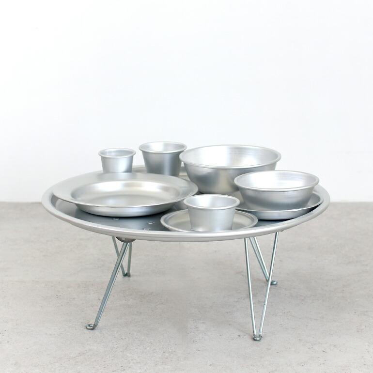 テーブル 折りたたみ アウトドア 持ち運び 円卓 キャンプ まつのや 松野屋 アルマイトちゃぶ台 | ブランド登録なし | 01