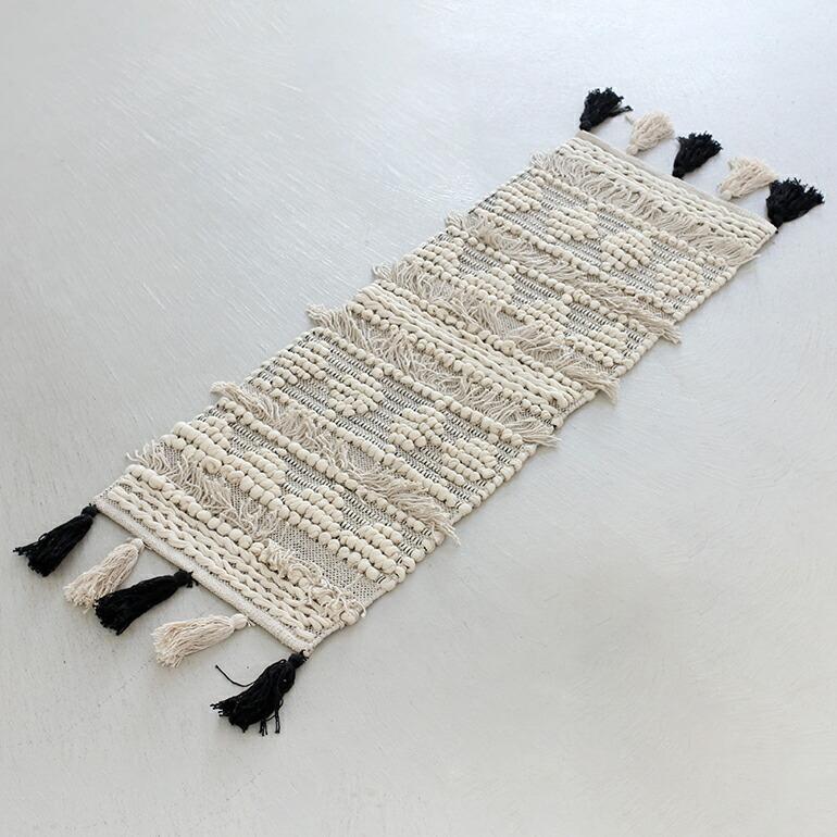 キッチンマット 140 おしゃれ フリンジ マット 綿 アマブロ amabro FLINGE RUG Kitchen | amabro